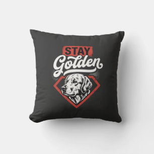 Bleib golden Golden Retriever Retro Hund Kissen
