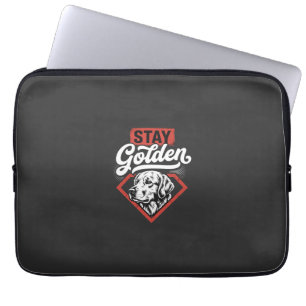 Bleib golden Golden Retriever Retro Hund Laptopschutzhülle