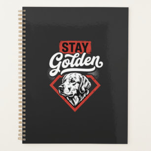 Bleib golden Golden Retriever Retro Hund Planer