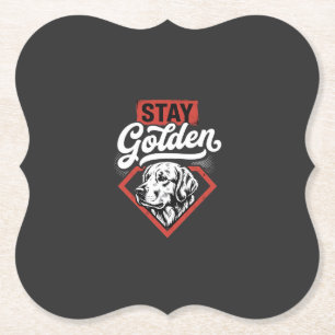 Bleib golden Golden Retriever Retro Hund Untersetzer