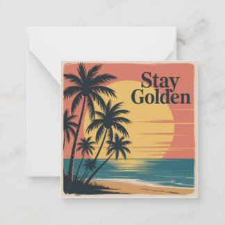 Bleib Golden Mitteilungskarte