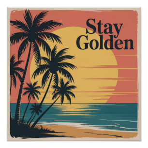 Bleib golden poster