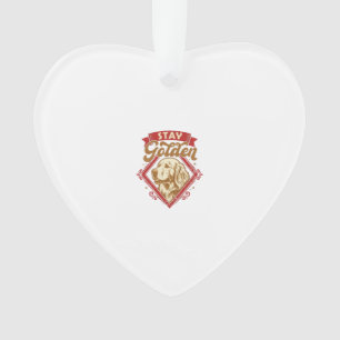Bleib Golden Retriever Hund Roter Diamant_1 Ornament