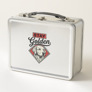 Bleib Golden Retriever Vintage Hund Vektor Design_ Metall Brotdose