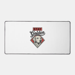 Bleib Golden Retriever Vintage Hund Vektor Design_ Schreibtischunterlage
