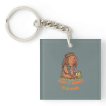 Bleib Groovy Capybara Süß Retro Individuell