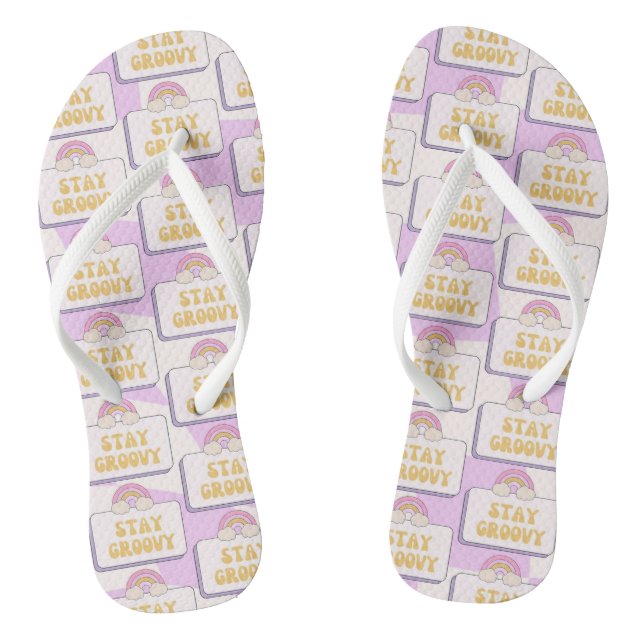 Bleib groovy flip flops (Fußbett)