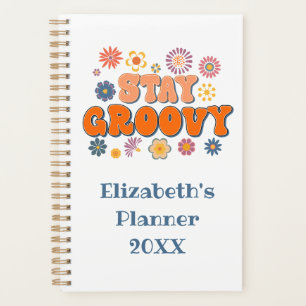 Bleib groovy Flower Power Retro-Jahreskalender Planer