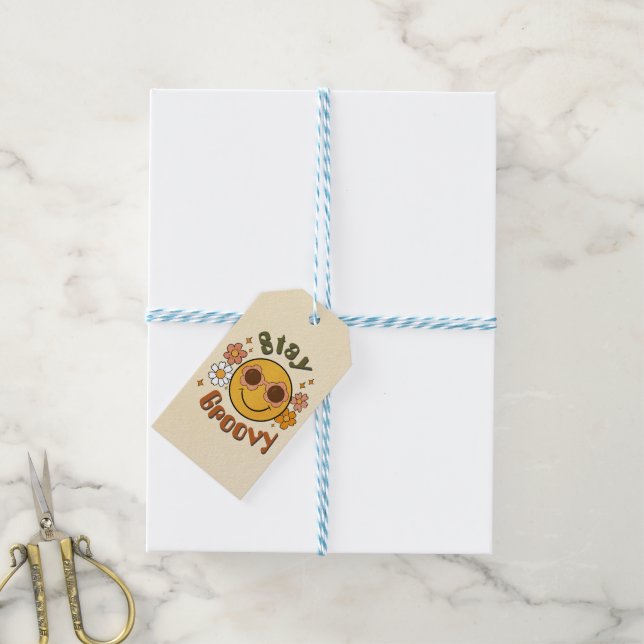 Bleib groovy Geschenkanhänger (Mit Garn)