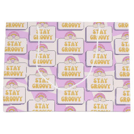 Bleib groovy große geschenktüte