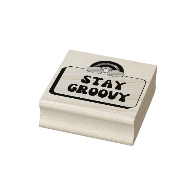 Bleib groovy gummistempel (Stempel)