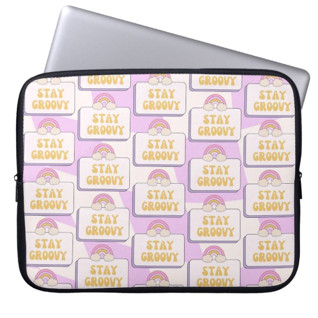 Bleib groovy laptopschutzhülle (Vorderseite)