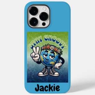 Bleib Groovy [MEIN NAME] Case-Mate iPhone 14 Pro Max Hülle