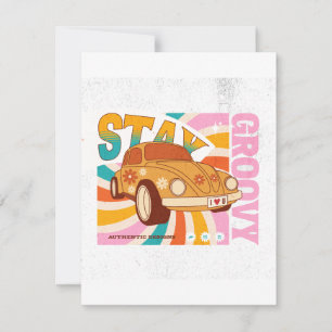 Bleib groovy - Retro Auto Feiertagskarte