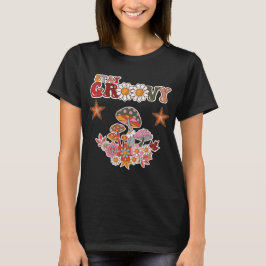 Bleib Groovy Retro Pilz & Gänseblümchen Vintage T-Shirt