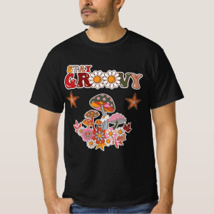 Bleib Groovy Retro Pilz & Gänseblümchen Vintage T-Shirt