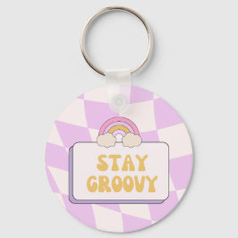 Bleib groovy schlüsselanhänger