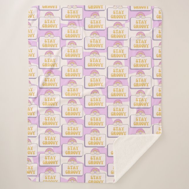 Bleib groovy sherpadecke (Vorderseite)