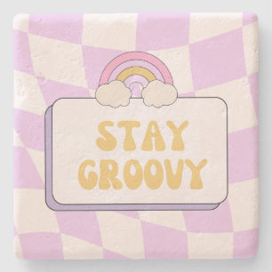 Bleib groovy steinuntersetzer