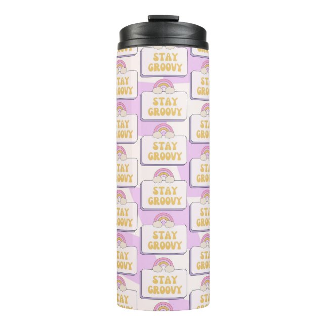 Bleib groovy thermosbecher (Vorderseite)
