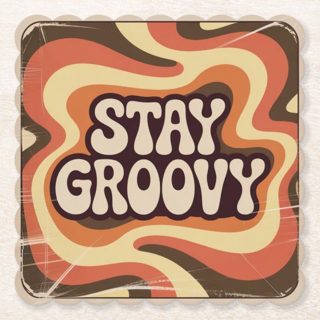 Bleib groovy untersetzer (Vorderseite)