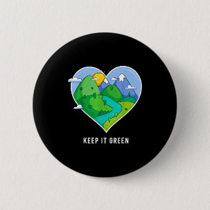 Bleib grün, rette den Planeten Erde Tag 2026 Idee  Button