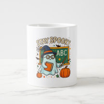 Bleib Gruselig Gespenster-Lehrer-Tasse für Hallowe