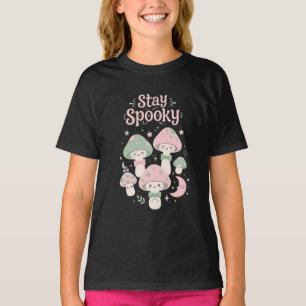 Bleib Gruselig Pilze Bogen Mond Sterne Süße Cottag T-Shirt