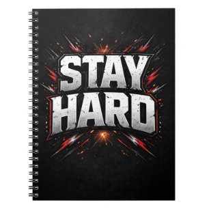 Bleib Hart Motivierender Fitness-Zitat Aggressives Notizblock
