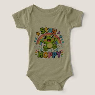 Bleib Hoppy   Süßes glückliches Froschdesign
