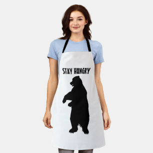 BLEIB HUNGRIG GRIZZLY BÄR Apron WEIHNACHTSGESCHENK Schürze