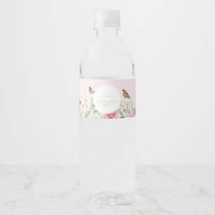 Bleib Hydratisiert Pfingstrose Florale Hochzeits-W Wasserflaschenetikett