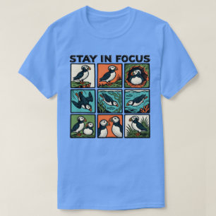 Bleib im Fokus Atlantic Puffin Grid T-Shirt