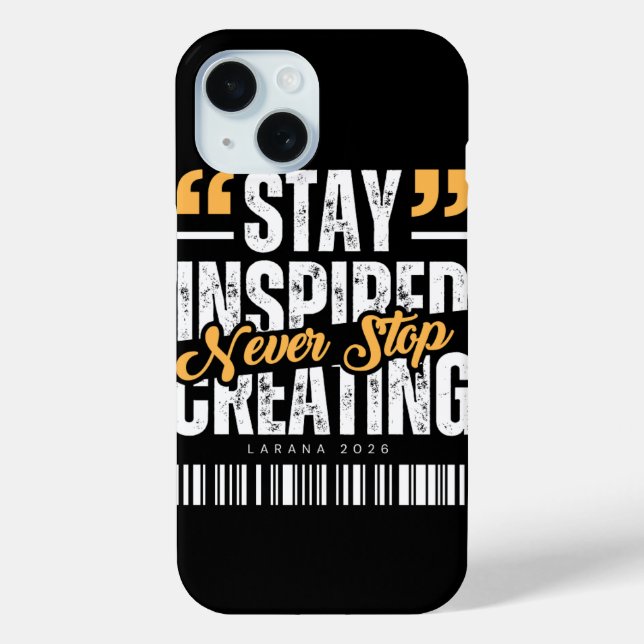 Bleib Inspiriert Motivationszitat Phone Case (Rückseite)