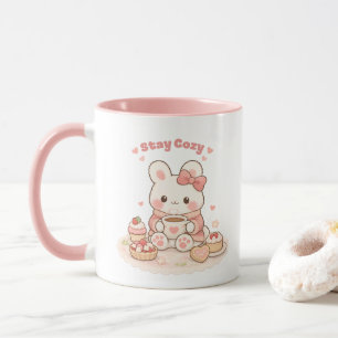Bleib Kuschelig Süßer Hase Rosa Tasse