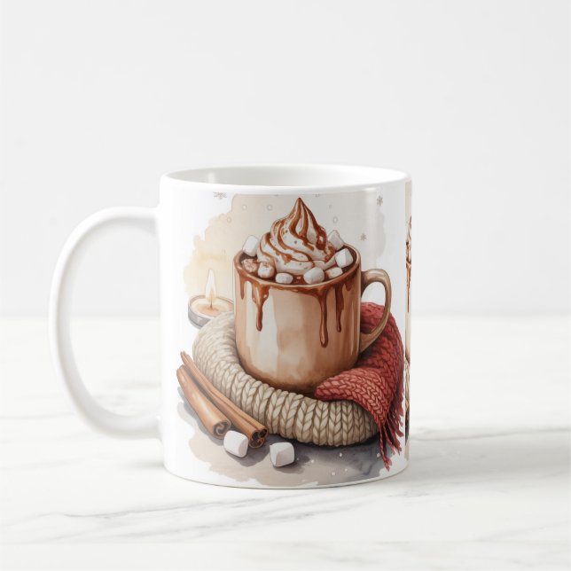 Bleib Kuschelig - Wasserfarben Winter Tasse (Links)