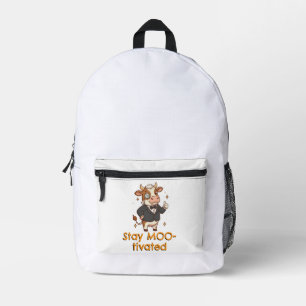 Bleib MOO-tiviert Kuh Bedruckter Rucksack