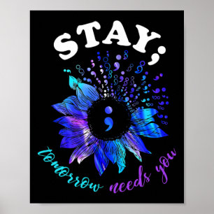 Bleib Morgen Braucht Dich Psychische Probleme Poster