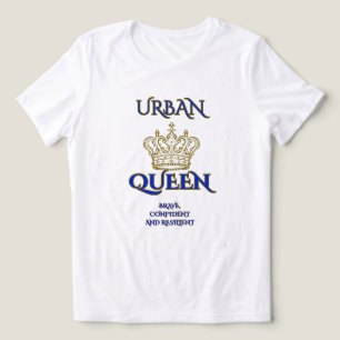 BLEIB MUTIG KÖNIGLICH BLAUE WEISSE URBANE DAMEN- Tri-Blend SHIRT