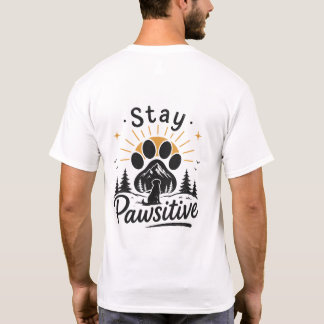 Bleib Pawsitiv Hundeliebhaber T-Shirt