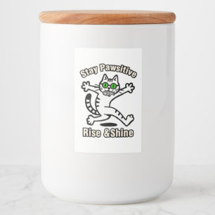 Bleib Pawsitiv Katze Lebensmitteletikett
