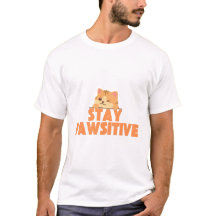 Bleib Pawsitiv Süße Zwinkerkatze Pun Design