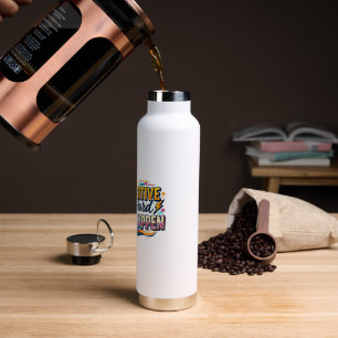 Bleib positiv, arbeite hart Zitat Wasserflasche Trinkflasche
