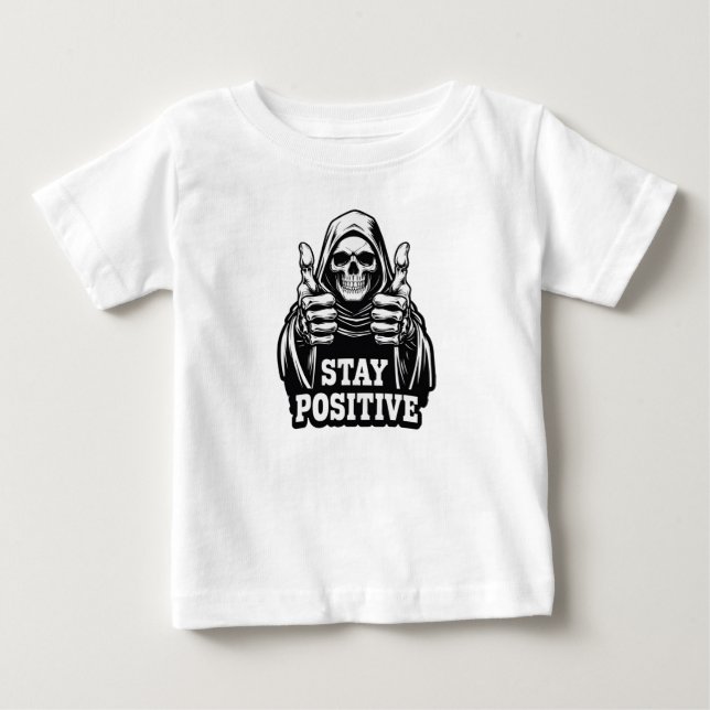 Bleib positiv baby t-shirt (Vorderseite)