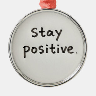 Bleib positiv Glas-Anhänger Ornament Aus Metall