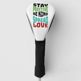 Bleib positiv golf headcover