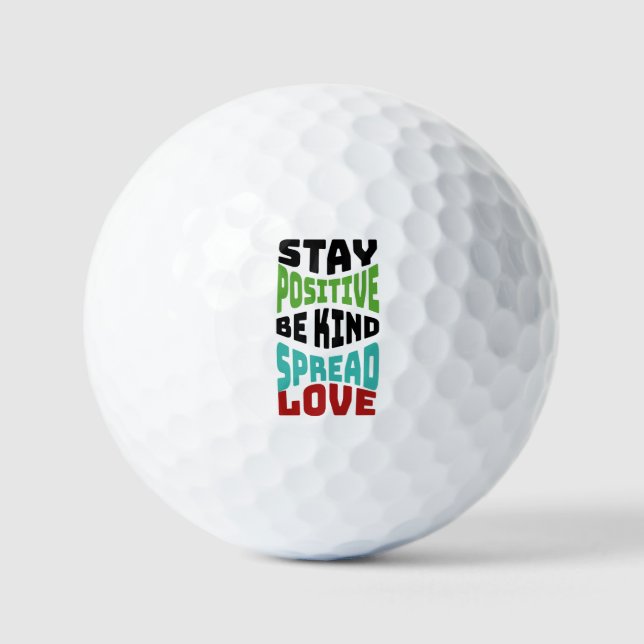 Bleib positiv golfball (Vorderseite)