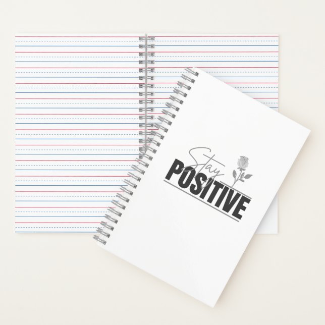 Bleib positiv: Inspirierend Notizbuch (Innen)