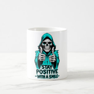 Bleib positiv – Inspirierende Motivation Kaffeetasse