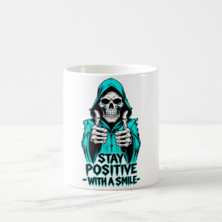Bleib positiv – Inspirierende Motivation  Kaffeetasse